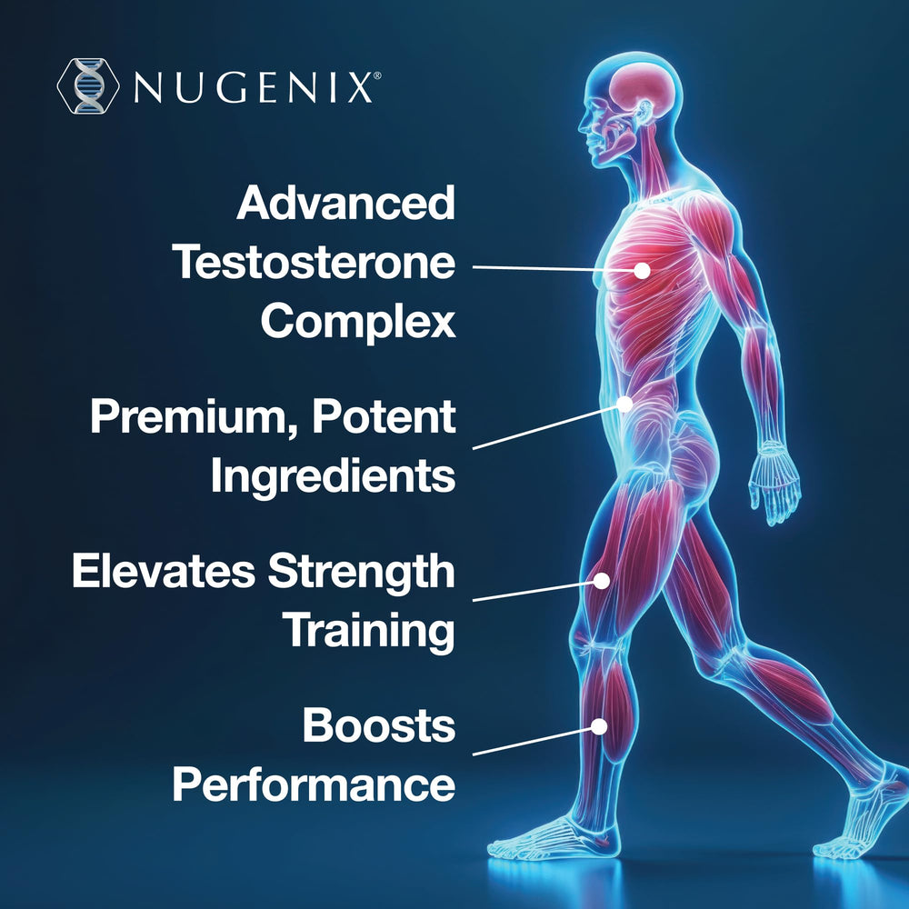 Nugenix Ultimate easy-dosing label illustrating clear serving information for simple use