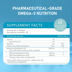 Nugevity Omega Max bottle label noting EPA and DHA content.