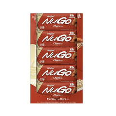 NuGo Churro bar Non-GMO ingredients badge signals trusted sourcing