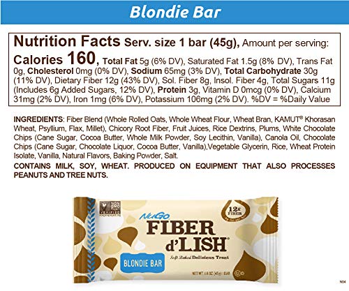 Product packaging showing 16-count box and branding for NuGo Blondie