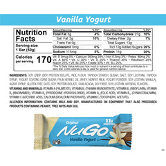 NuGo lunchbox-ready snack ideal for busy days.