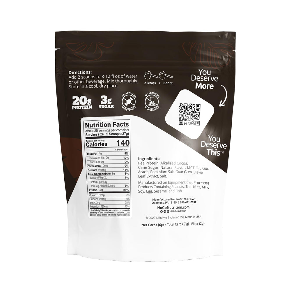 NuGo Slim dark chocolate bar cross-section reveals creamy chocolate texture.