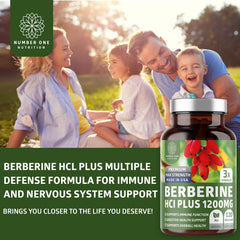 Number One Nutrition Berberine Plus label close-up with clean ingredients