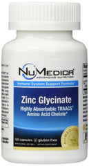 NuMedica Zinc Glycinate 20mg bottle for easy daily use and high absorption.