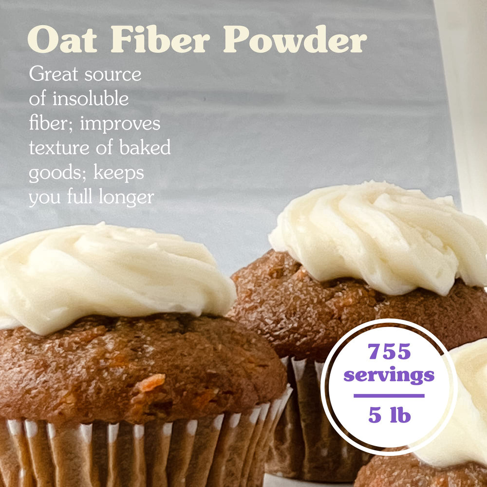 NuNaturals Oat Fiber Powder blended into a smoothie to show easy incorporation.