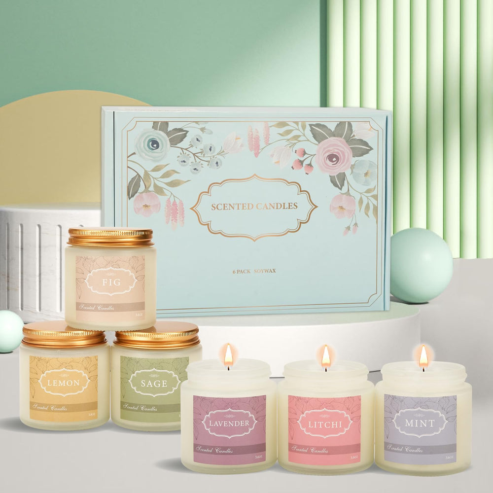 Nuo Cai Duo gift set candles arrive as an elegant present.