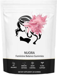 Nuora Feminine Balance Gummies bottle for daily wellness and convenience.