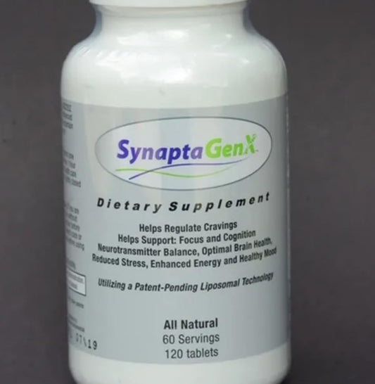 NuPathways SynaptaGenX bottle close-up for daily focus support