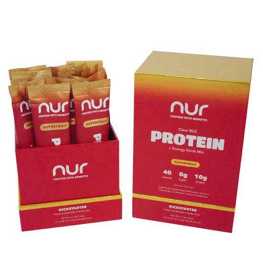 NUR Clear Whey Drink Stick dissolves in water for a refreshing protein boost on the go.