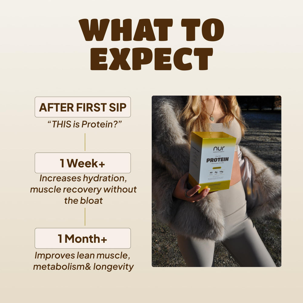 Nur single-serve stick after workout provides protein and electrolytes