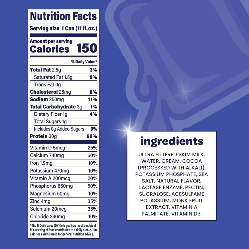 Nurri Ultra Filtered Milk Shake side view shows lactose-free packaging.