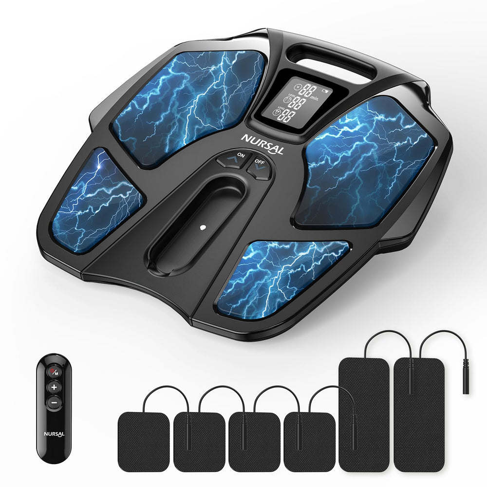 NURSAL Tens EMS Foot Massager front view highlights soothing foot comfort.