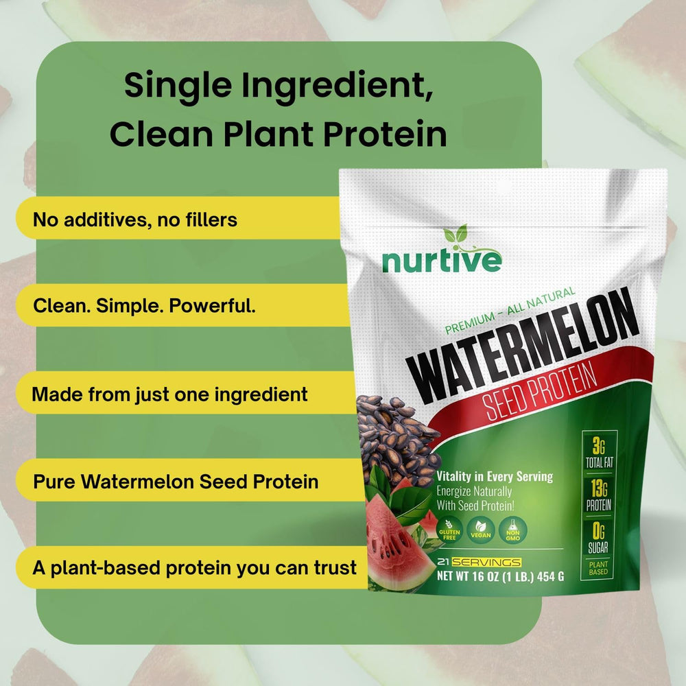 NURTIVE Watermelon Seed Protein powder shake blended with fruit for post-workout recovery