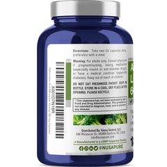 Detailed label view emphasizes 600 mg and non-GMO ingredients