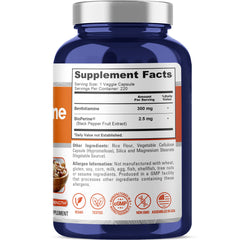 NusaPure Benfotiamine 300mg veggie caps front label showcases Non-GMO vegan formulation