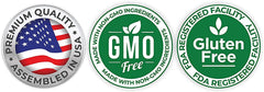 NusaPure bottle front label shows triple-root maca blend.