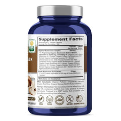 NusaPure Organic Mushroom Complex veggie capsules ready for daily vitality