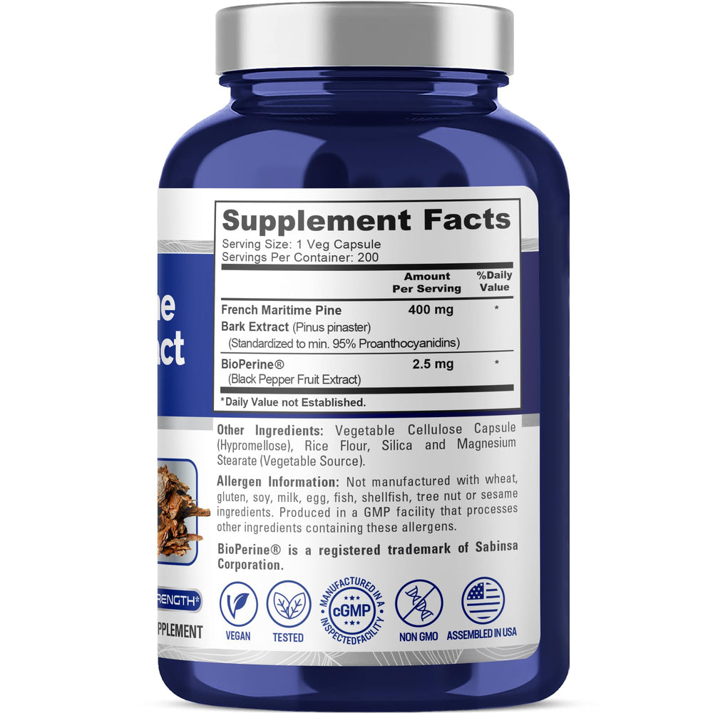 Close-up of NusaPure bottle label showing 400 mg dosage.
