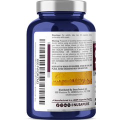 NusaPure Quercetin label highlights 1000 mg with Bioperine for absorption