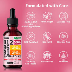 NUSAVA B12 Drops gluten-free certification seal.