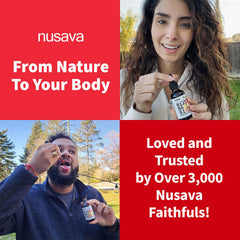 NUSAVA B12 drops under tongue for fast absorption.