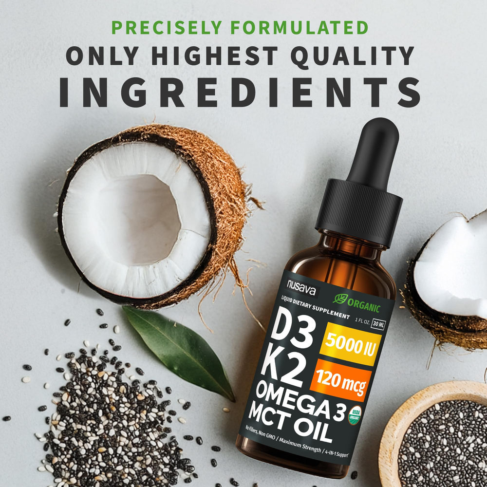 NUSAVA D3 K2 drops 4 oz bottle supports daily routines