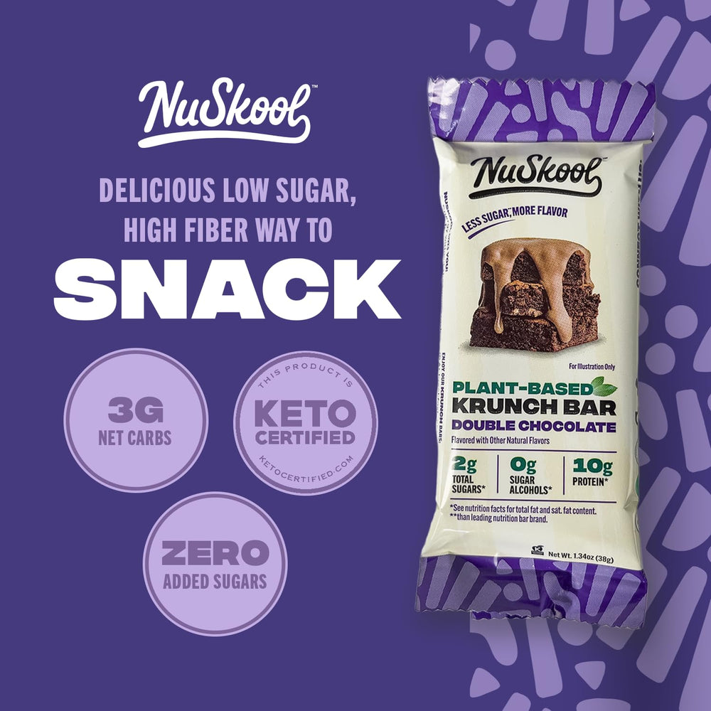 NuSkool Krunch Bars on a kitchen counter, ready to snack