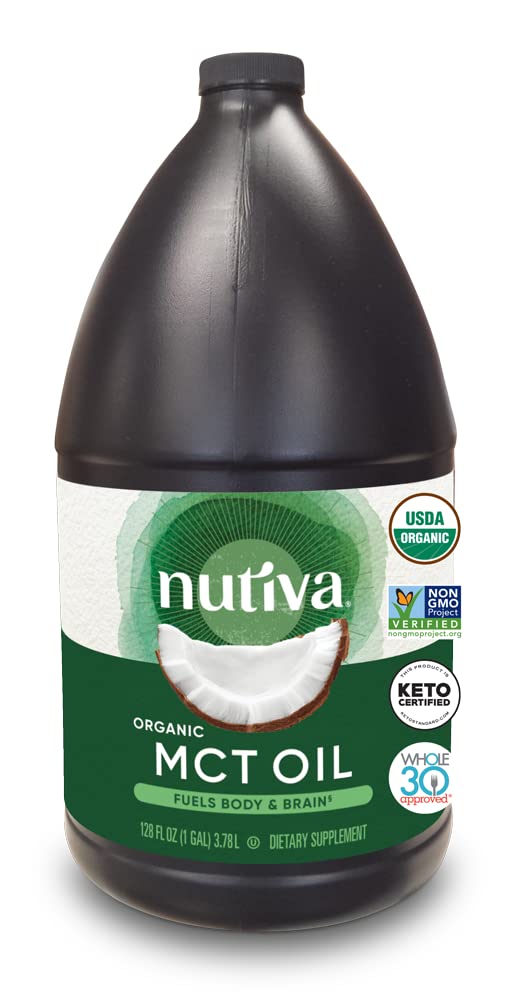 Nutiva Organic MCT Oil bottle ready for everyday energy use