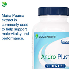 Nutra BioGenesis Andro Plus non-GMO seal reflects product integrity.