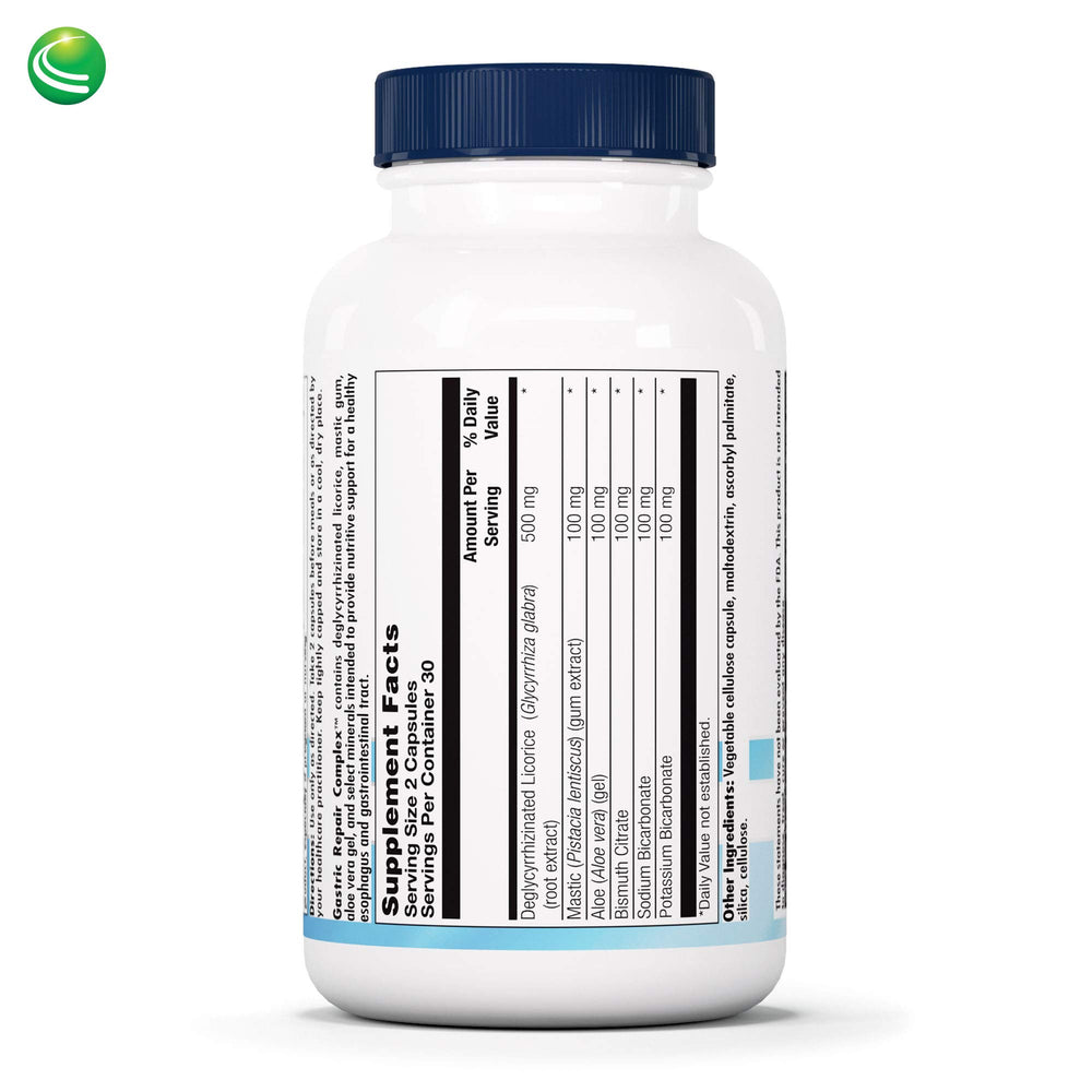 Closeup of Nutra BioGenesis capsules illustrating easy two-capsule daily dosing.