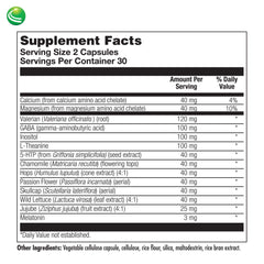 Nutra BioGenesis Sleep Factors magnesium illustration highlighting calming mineral