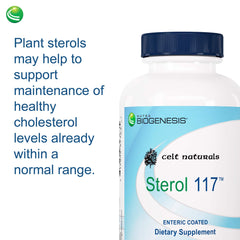 Nutra BioGenesis Sterol 117 nutrition facts—transparent serving information.