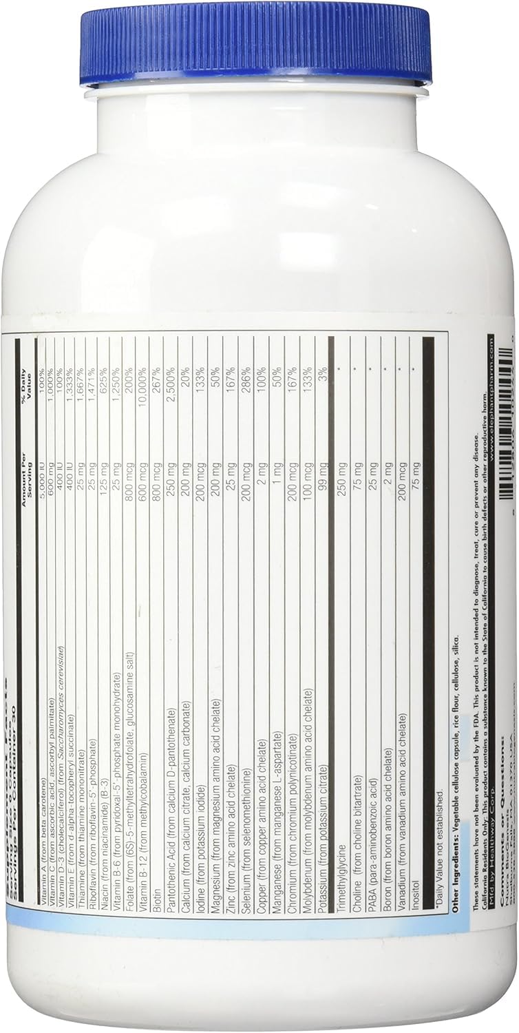 UltraGenesis label close-up emphasizing vitamins A, C, D, E and minerals