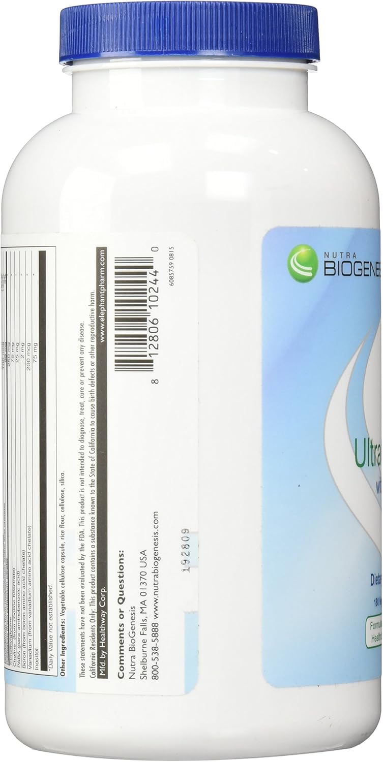 UltraGenesis packaging box with clean design and mineral details