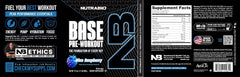 NutraBio Base Pre-Workout sugar-free flavor profile.