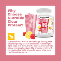 Ingredients chart highlights protein, flavor, and zero sugar values.
