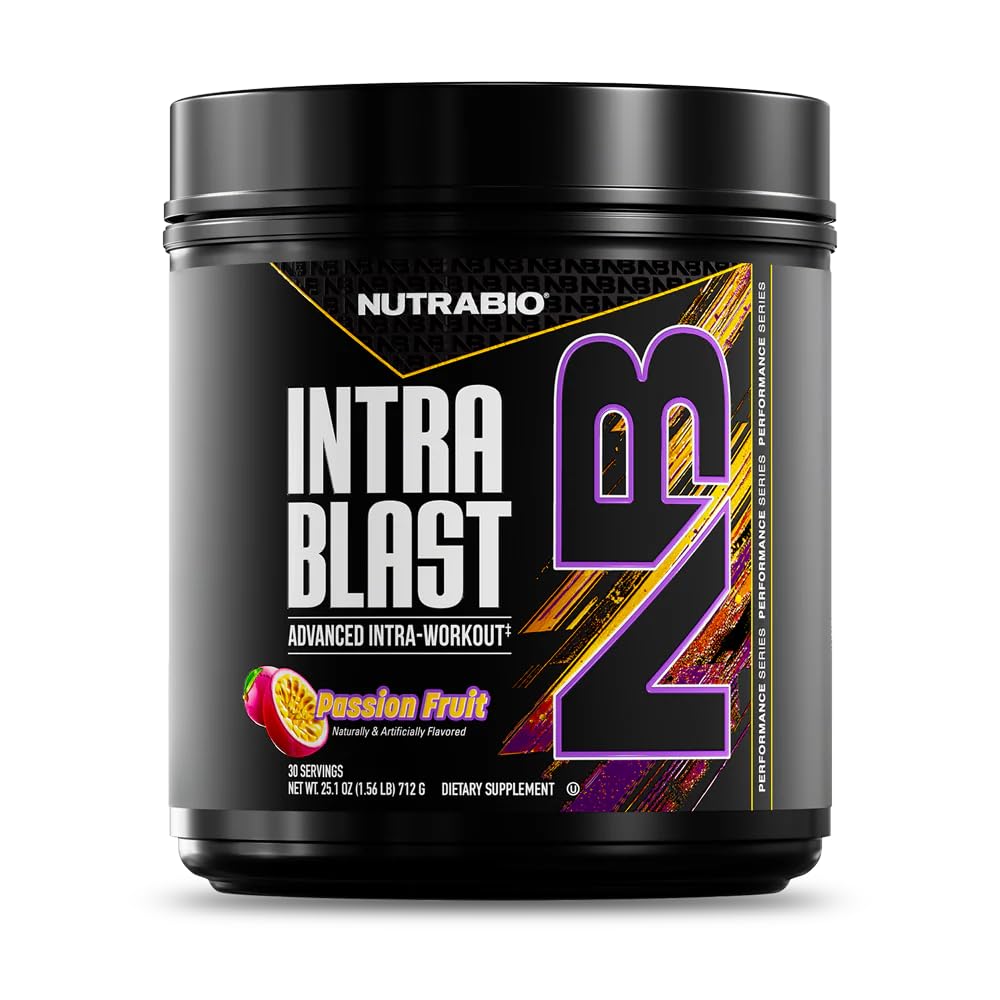 NutraBio Intra Blast bottle pour highlighting hydration during workouts for improved endurance.