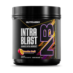 NutraBio Intra Blast bottle pour highlighting hydration during workouts for improved endurance.