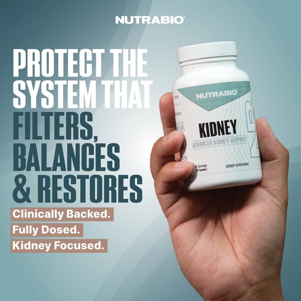 NutraBio Kidney Support capsules closeup for easy daily intake