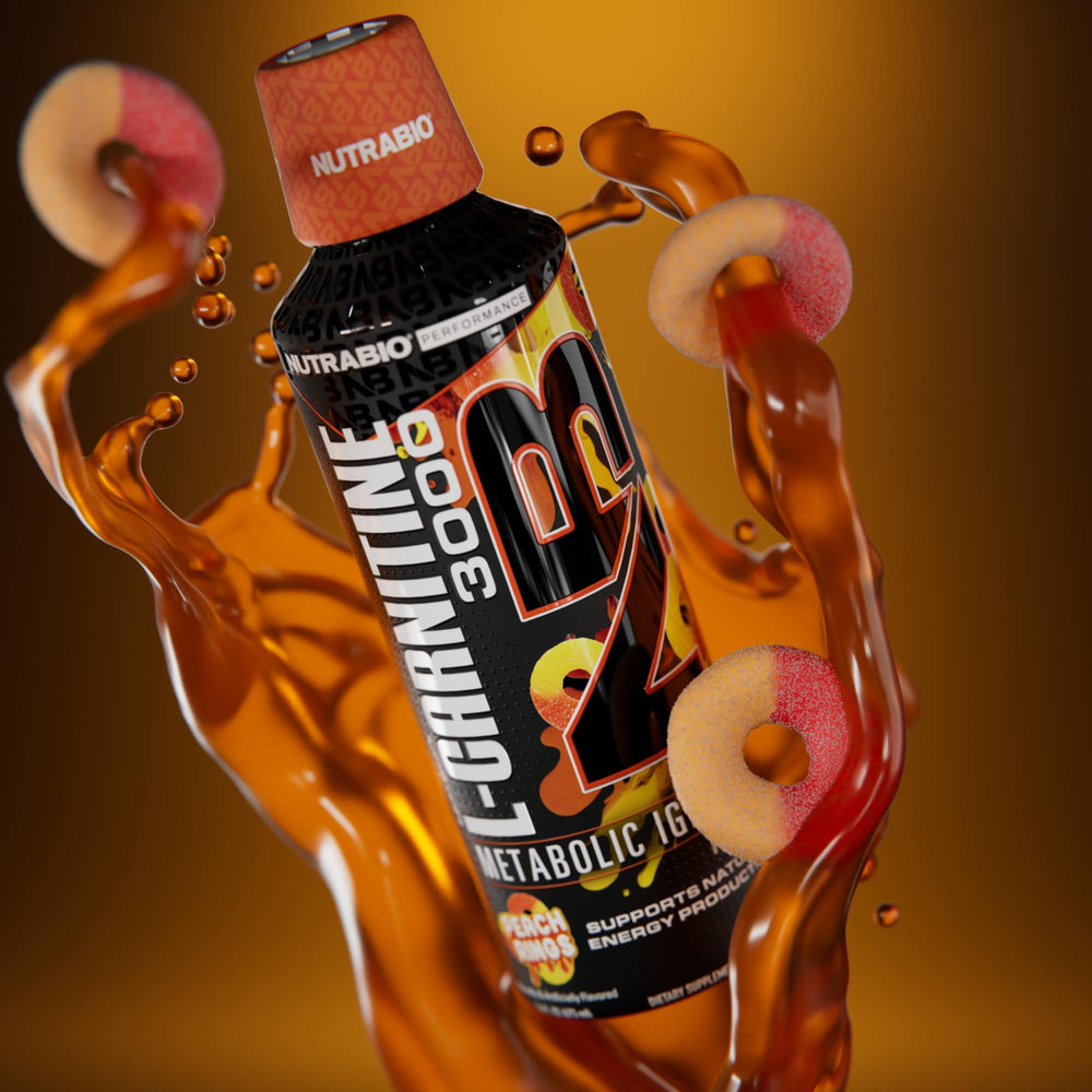 Dropper of NutraBio L-Carnitine Shot illustrating precise serving and quick uptake.