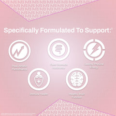 Active lifestyle scene with NutraBio Multisport bottle illustrates daily energy support.
