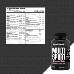 NutraBio Multisport capsules close-up highlights evenly filled capsules.
