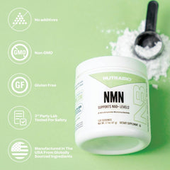 NutraBio NMN active lifestyle scene promoting daily NAD+ support