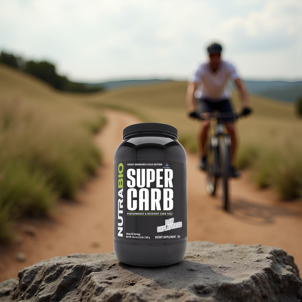 NutraBio Super Carb label closeup highlights transparent ingredient disclosure.