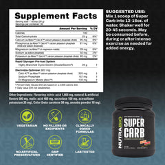 NutraBio Super Carb post-workout ritual shake for recovery energy.
