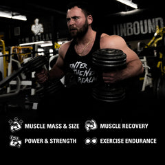 NutraBio Unbound BYLD bottle label close-up highlighting stimulant-free recovery support