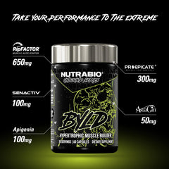 NutraBio Unbound BYLD scoop with capsules for post-workout stacking