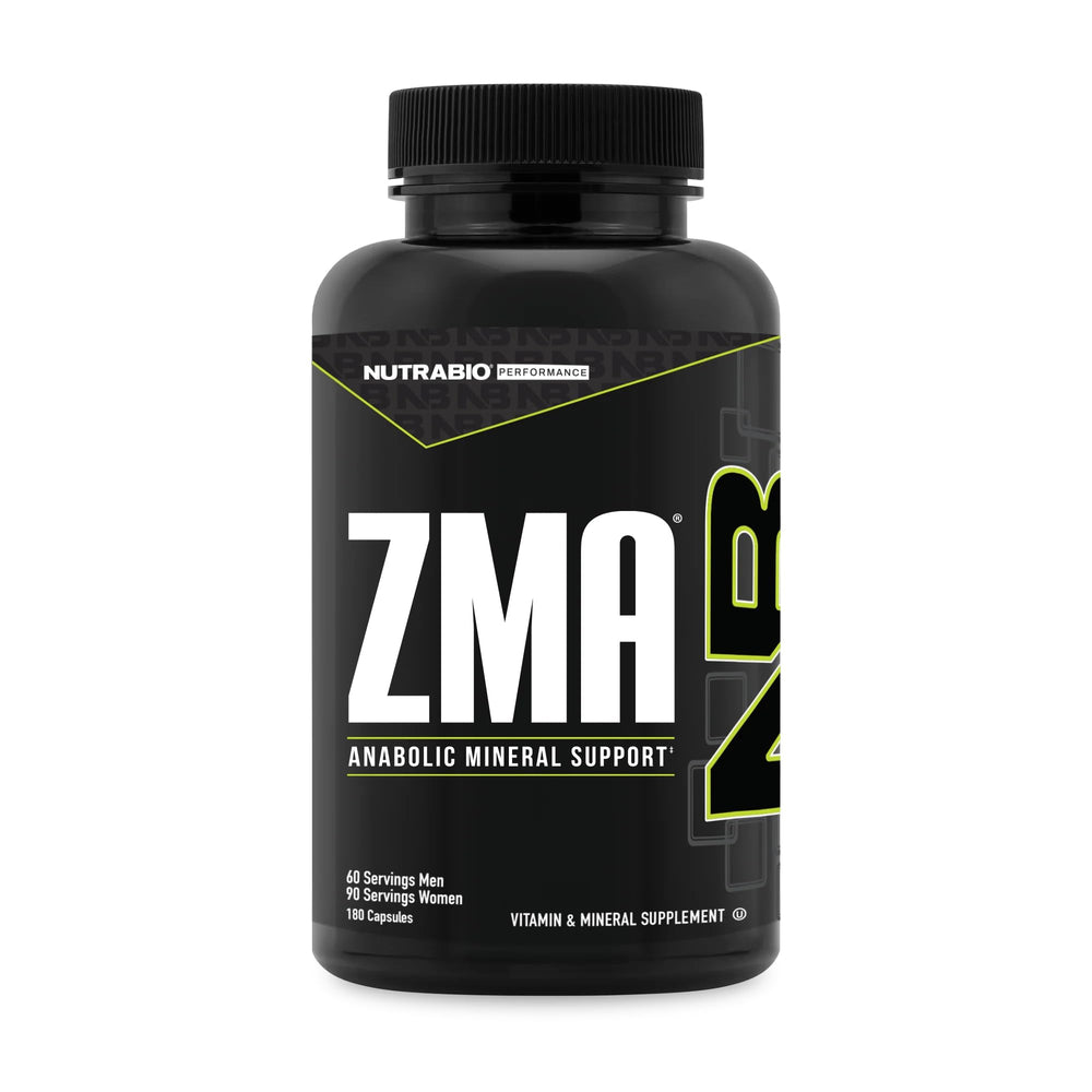 NutraBio ZMA bottle for post-workout recovery and daily use