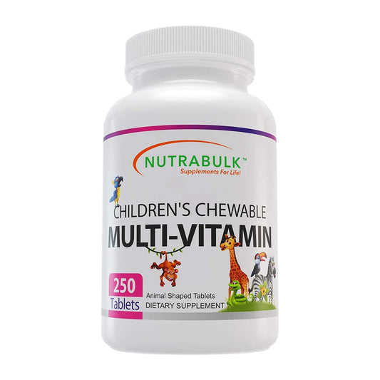 NutraBulk Kids chewable multivitamin elephant bottle image boosts kid-friendly daily nutrition