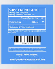 Nutraceutical Solution Epicatechin bottle close-up showing serving details